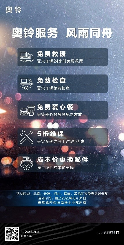 送物資進災區，福田奧鈴全面開啟救援行動